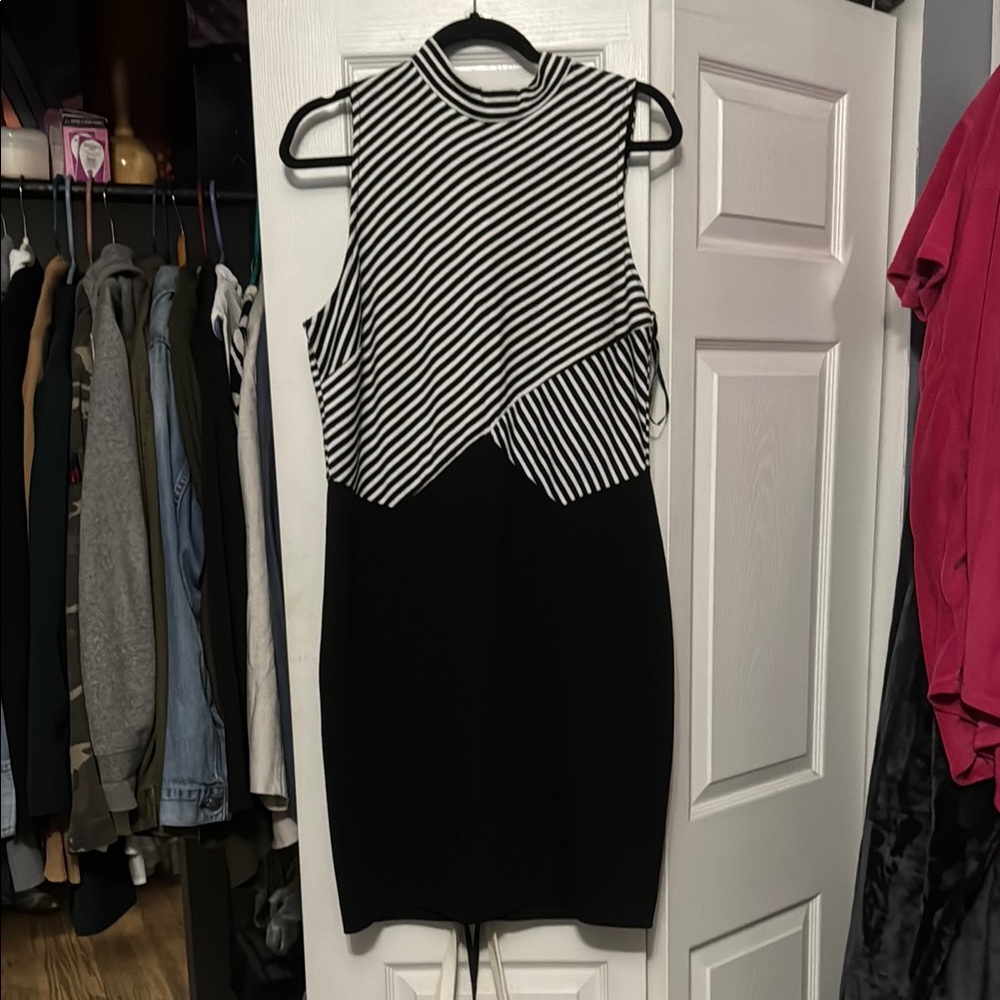 Forever 21 Black and White Sheath Mini Dress